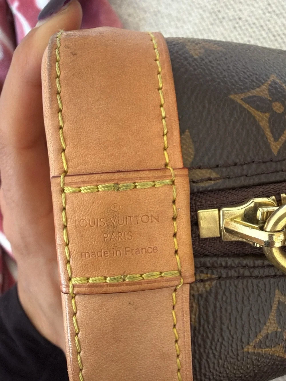 Louis Vuitton Monogram Alma BB Satchel in Brown and Tan - Picture 8 of 11